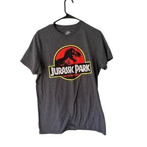 Jurassic Park Charcoal Heather Gray Short-Sleeve Graphic T-Shirt Size M Unisex